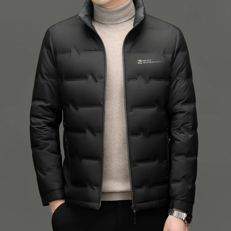 Winter Ultra-light Down Jacket 2024 New light Luxury Men's Jack Thickened Duck Down Warm Stand Collar Clothing Coat