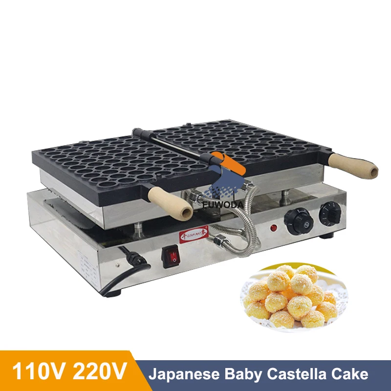 Commerical 60 Holes Japanese Baby Castella Sponge Cake Machine Mini Waffle Ball Maker Bubble Takoyaki Octopus Balls Grill