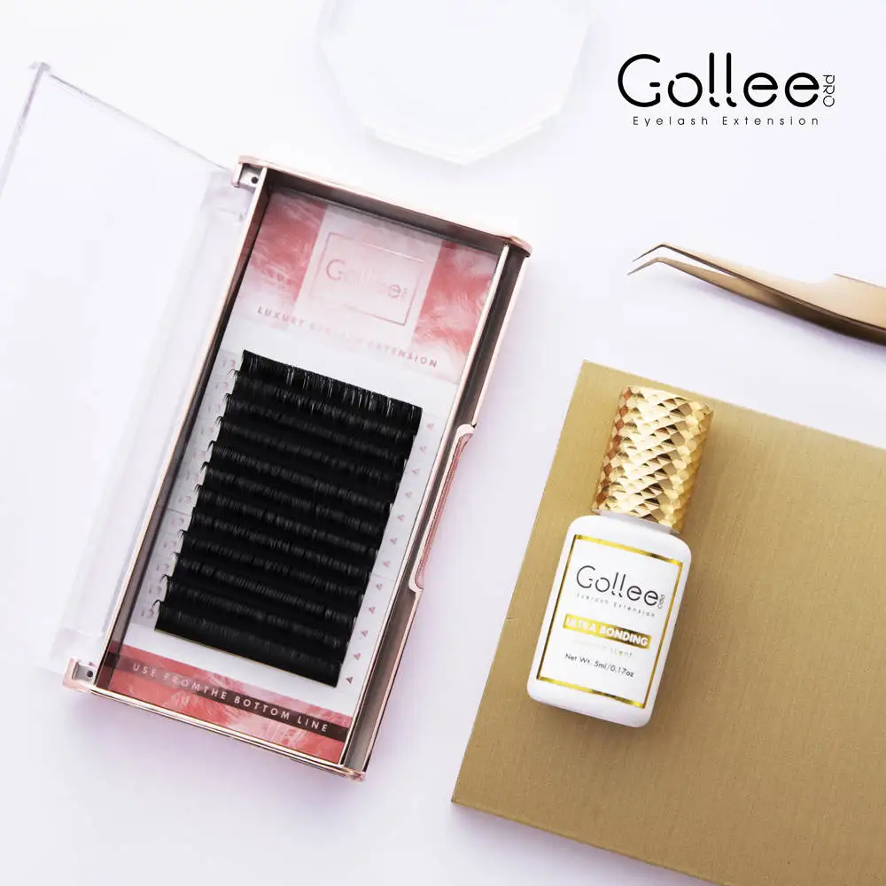 Gollee Eyelash Extension Glue Banana Scent Adhesive 1-2s Fast Drying Ultra Bonding Retention 6 Week Dropshipping Wholesale Price