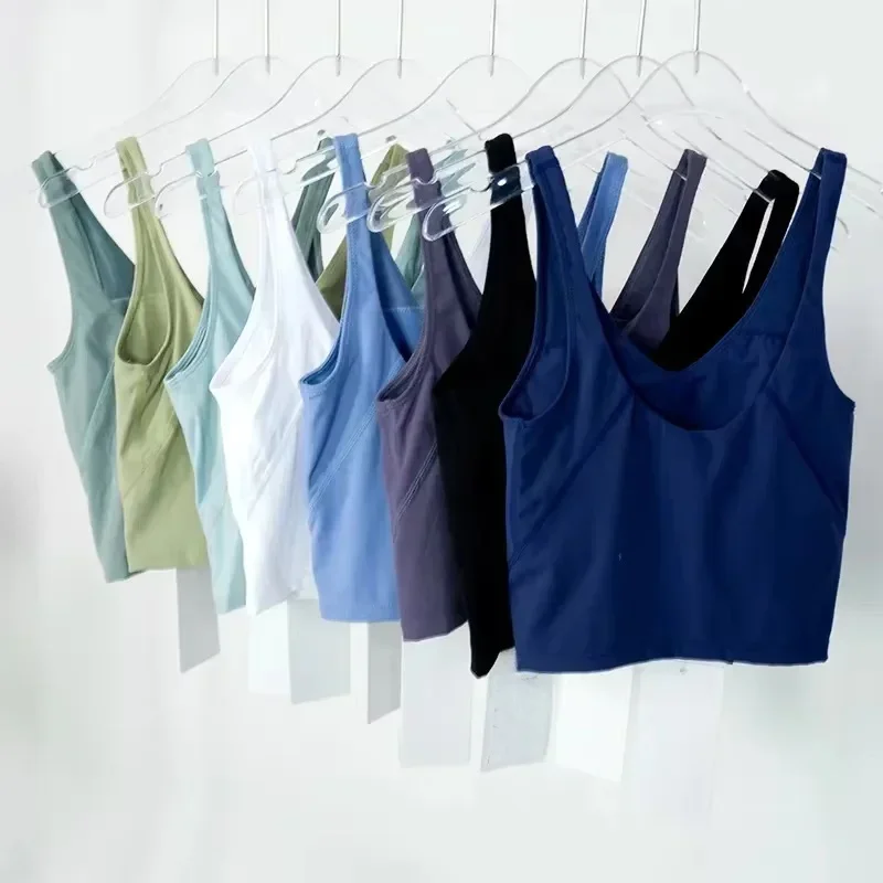 جديد ملابس اليوغا المرأة تنوعا اللياقة البدنية عارية الذراعين الصدرية النايلون الإحساس ملابس رياضية ضيقة تجمع تجريب سترة #3