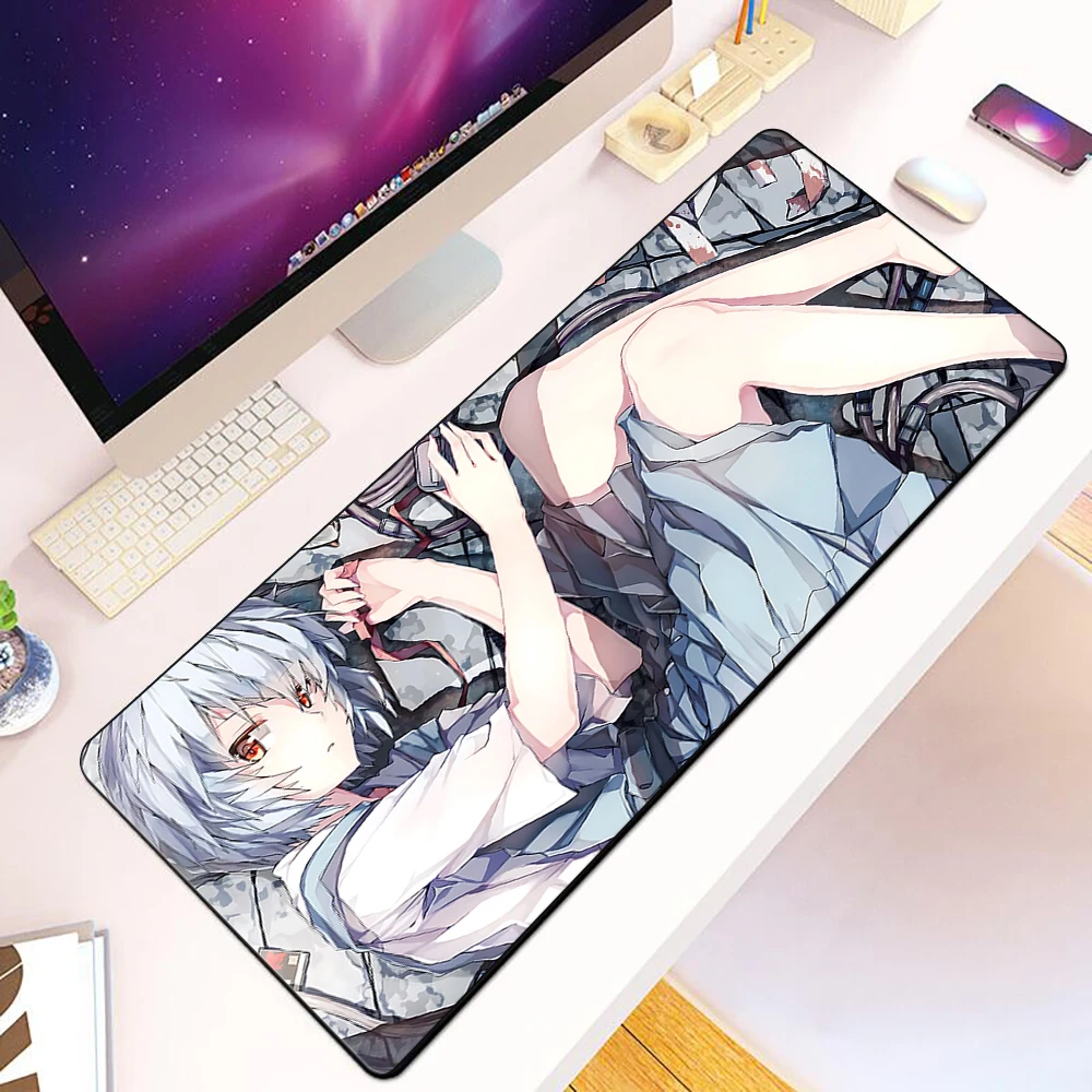 

E-Evangelion Mousepad HD Printing Computer Gamers Locking Edge Non-slip Mouse Pad XXL90x40cm Keyboard PC Desk Pad