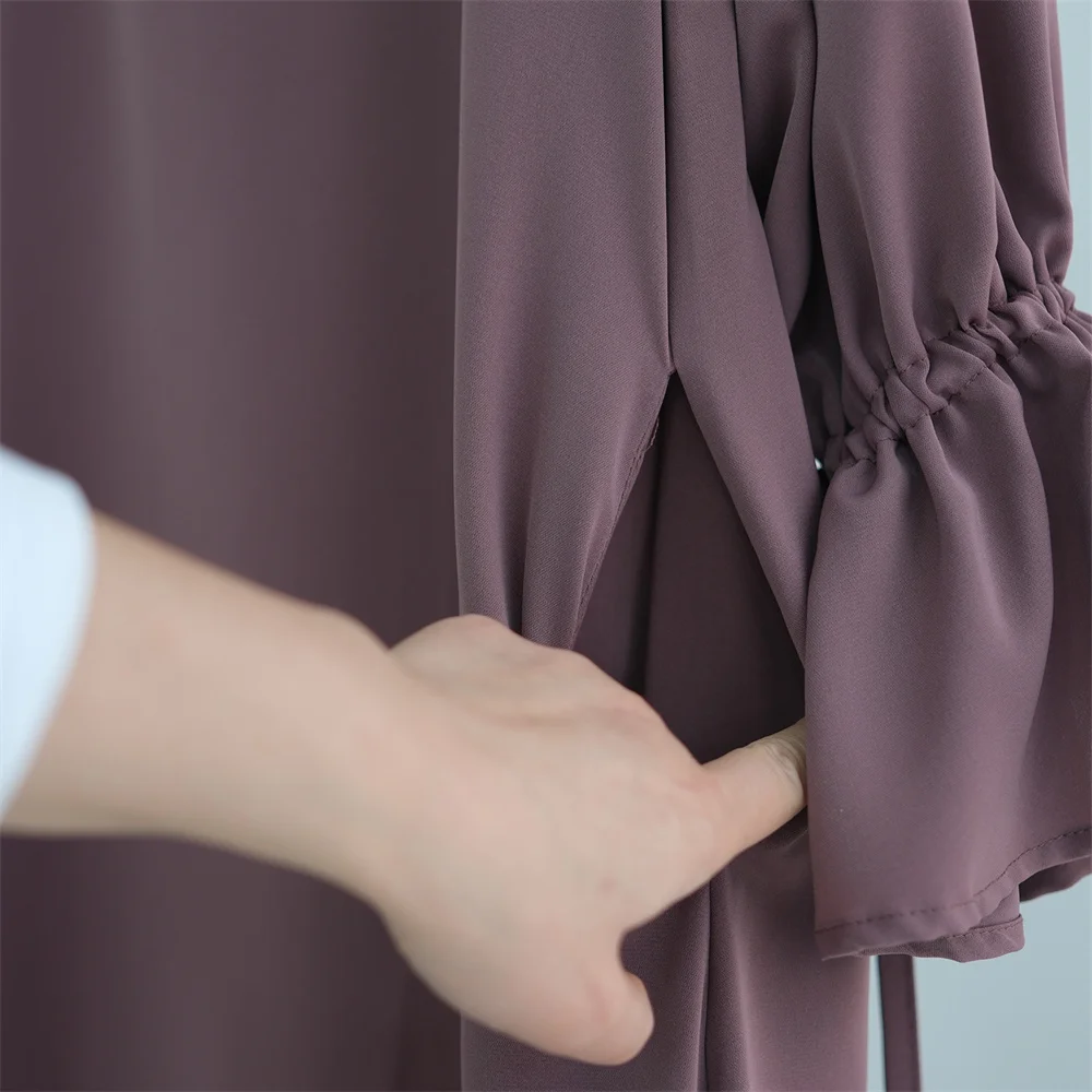 Abaya Dubai-Robe musulmane évasée de luxe pour femmes, robe modeste, manches pour documents, vêtements arabes, robe élégante, Islam, nouveau, 2024