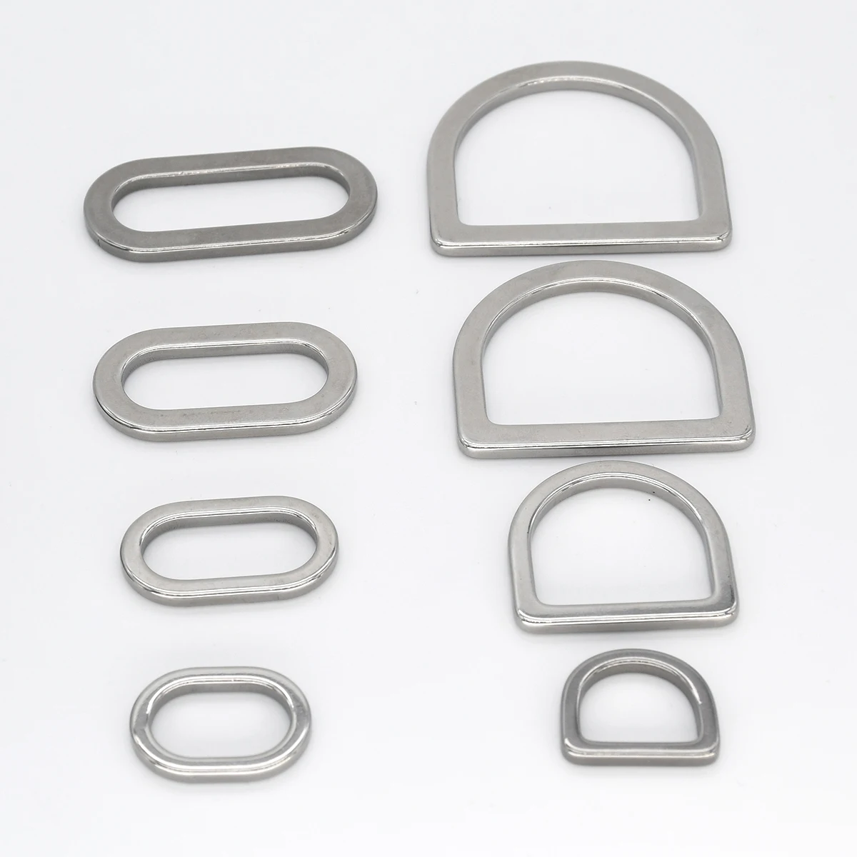 1PC Stainless Steel D Ring Buckle Oval Ring Adjuster Clasp Buckle Leathercraft Bag Parts Purse Backpack Pet Collar Accessories