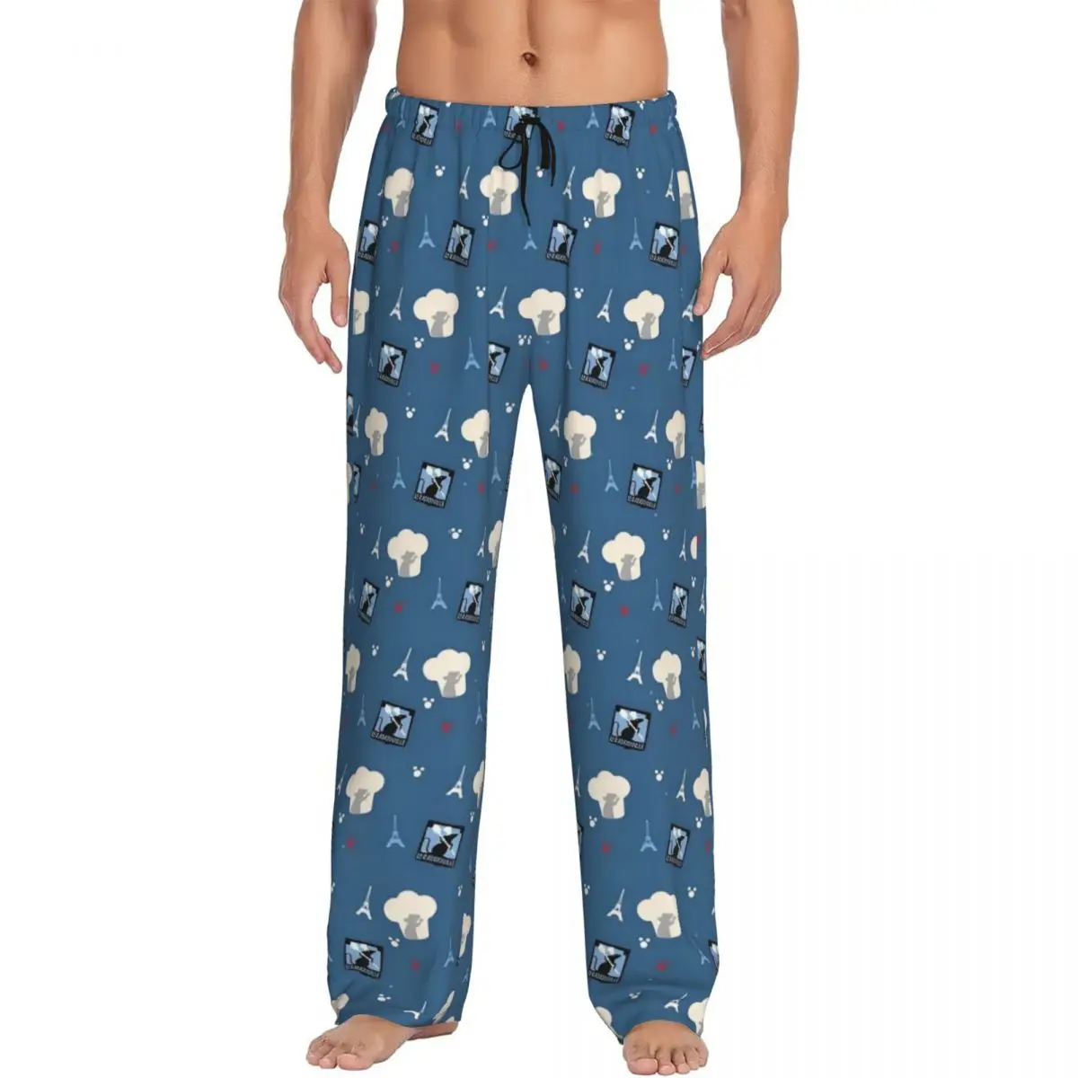 الخريف الشتاء الرجال الاطفال راتاتوي الأسرة مطابقة وتتسابق السراويل طباعة كوميديا ماوس الرسوم المتحركة مع جيوب Sweatpants #1