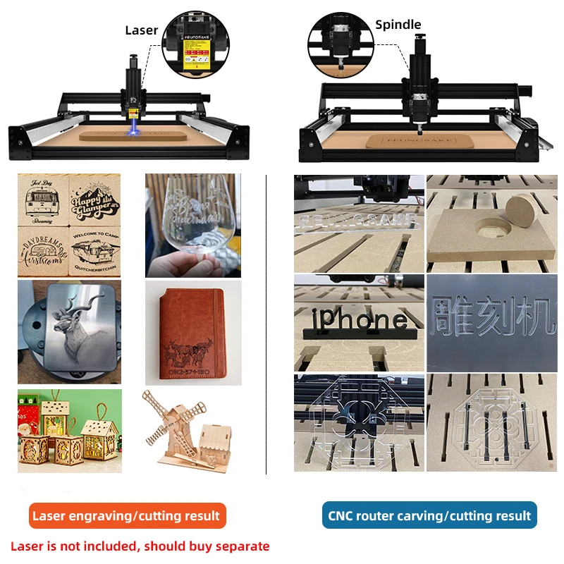 CNC milling machine wood router machines full kit Laser engraving machine 90W DIY CNC wood carving machines