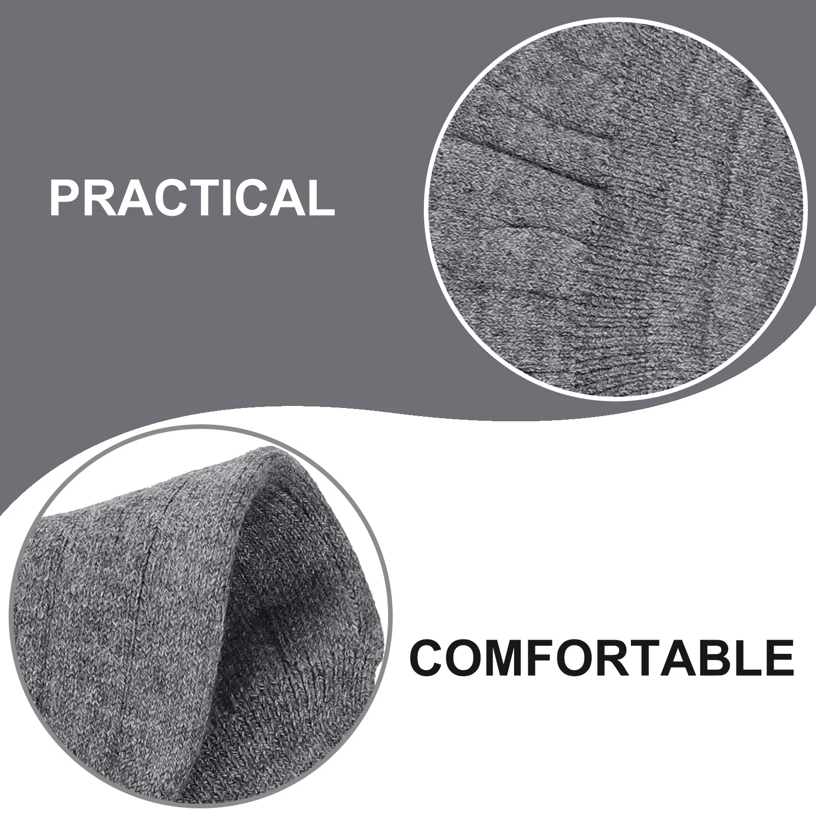 

2 pcs Thermal Joint Knee Sleeves Warm-Keeping Support Braces Grey Lightweight Breathable Knee Protector Pad For Cycling Running