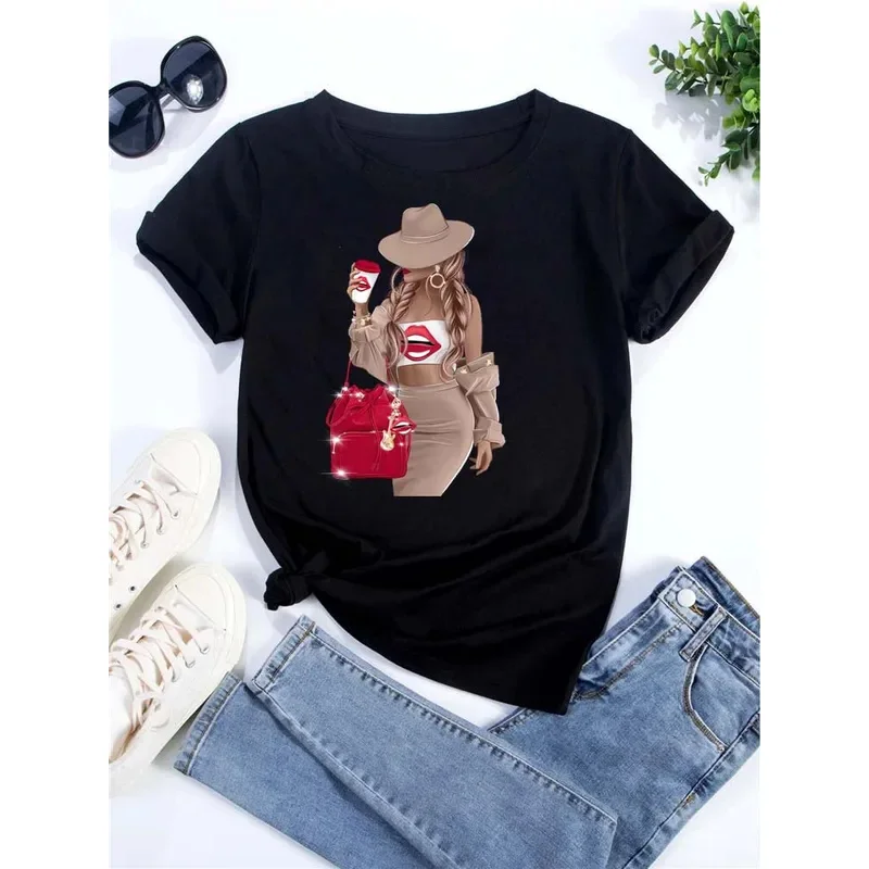 Maycaur women T shirt lovely funny cartoon graphic print 90s girls T-shirt Harajuku casual short sleeve tops tees female T-shirt