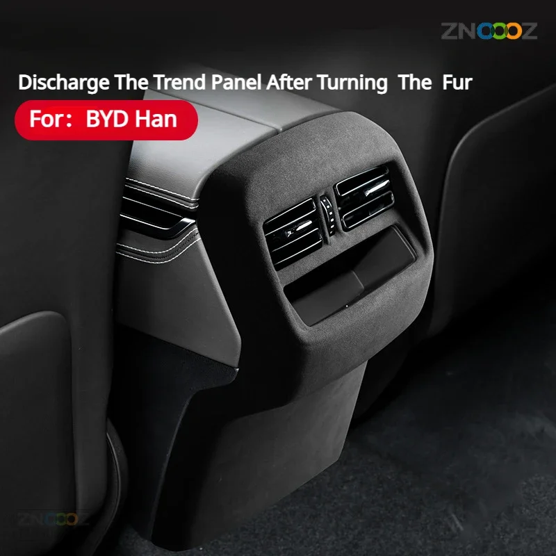 

Подходит для BYD Han замшевая задняя выхлопная решетка декоративная рамка автомобильные принадлежности Модифицированная внутренняя отделка