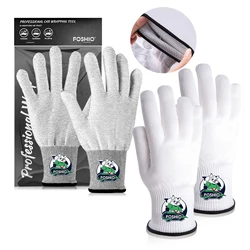 FOSHIO Vinyl Wrap Gloves Window Film Tinting Car Application Anti-Cut Mittens Carbon Fiber Coating Hand Covering Protector Tools