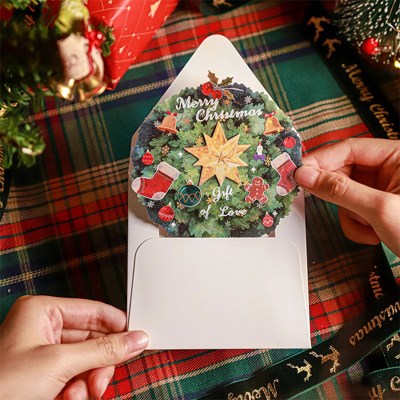 

Starlight Gift Series Christmas Card Sticker Set for Friends Blessing Messages Holiday Party Invitation Letters School Supplies