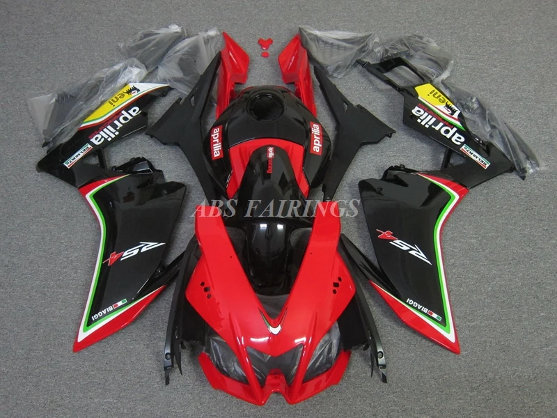 4Gifts New ABS Full Bike Fairings Kit Fit for Aprilia RS4 50 125 2012 2013 2014 2015 12 13 14 15 Bodywork Set Custom Red Black