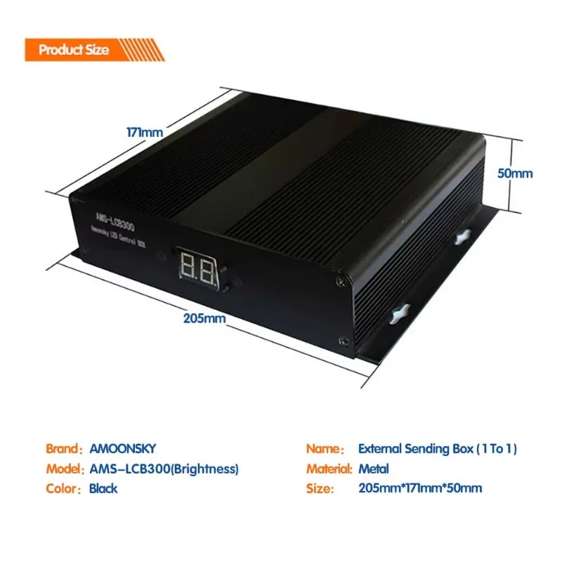 LED Sending Controller Box LCB300 Built-in Linsn TS802D Sending Card With LED Light For Control LED Screen