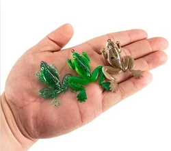 1Pcs Rubber Rubber Frog 6cm/5.2g Soft Fishing Lures CrankBait Tackle Frogs Baits Artifical Silicone Swimbait Outdoor Fishs Tool