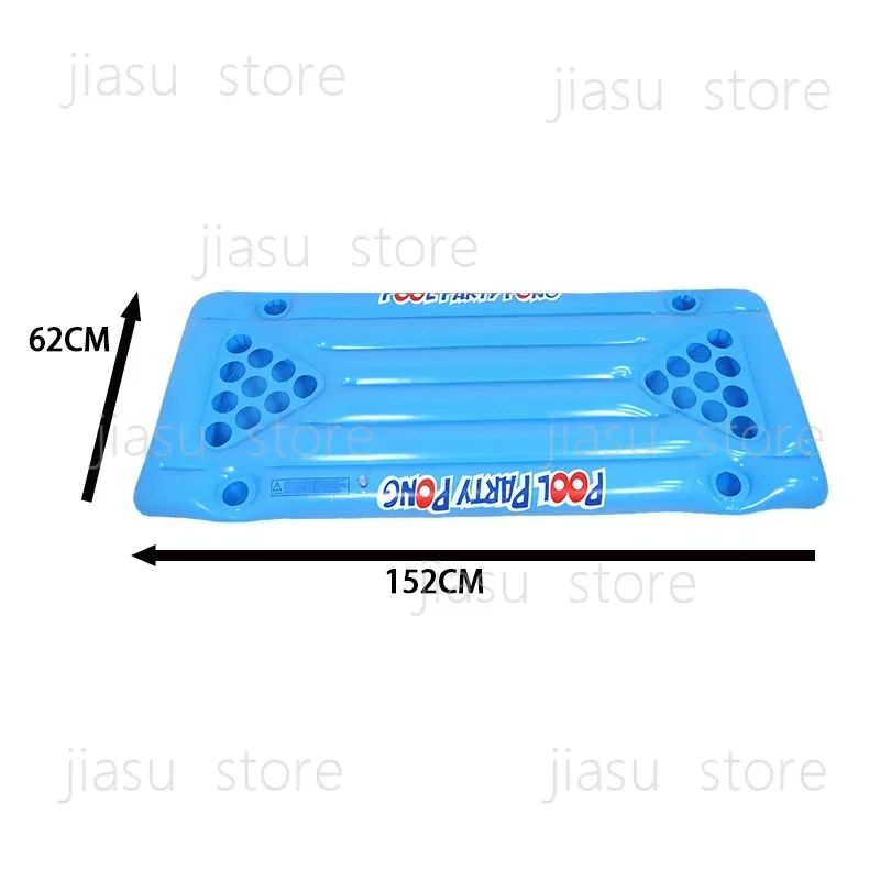 Inflatable Beer Pong Table Game with Floating Raft, Water Pool Party Entertainment & Ice Tank