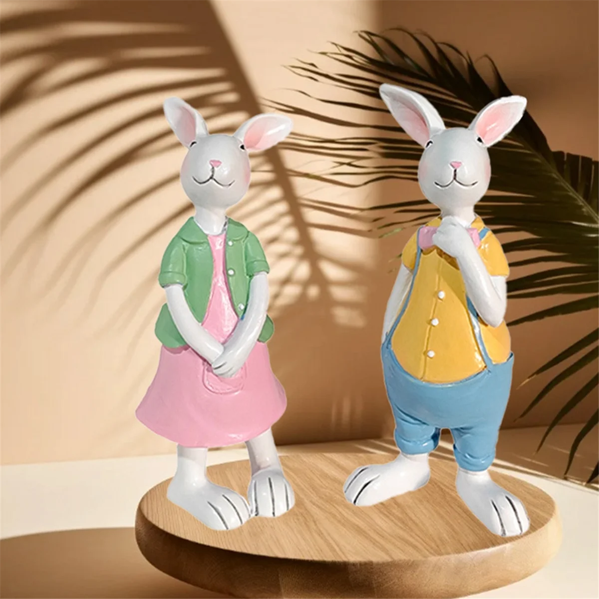 ATTU Pasqua Decorazione animale carino Casa rurale Animale Resina Figurina animale Decorazione Ornamenti da tavolo