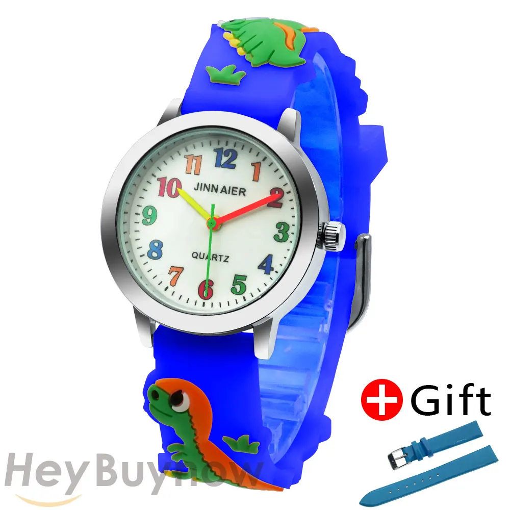 Jam Tangan Anak-anak Dinosaurus Kupu-kupu Kartun 3D Lucu 2023 Jam Tangan Kuarsa Dial Warna Modis Anak Laki-laki dan Perempuan Montre Enfant Fill