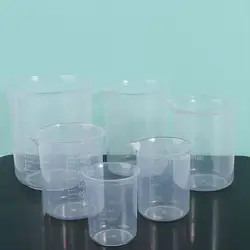 Multipurpose for Kitchen Laboratory Test Plastic Stackable with Scale Measuring Cup Beaker Mixing Cups Graduated Cylinder