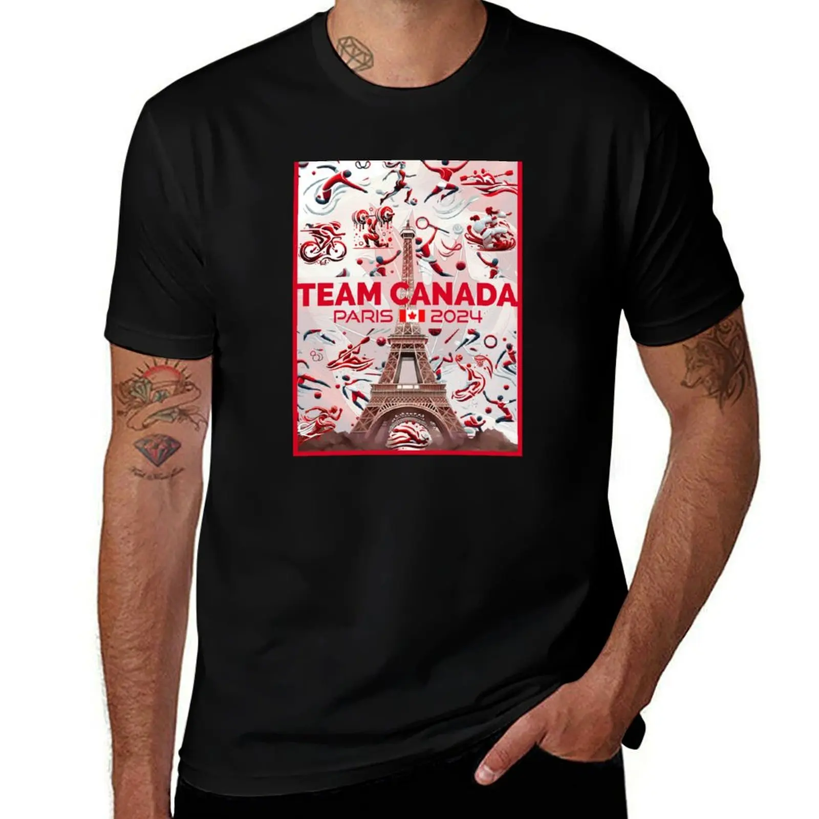 

t-shirt #2 plain package man black graphic Canada Team man cotton shirt T-Shirt t for