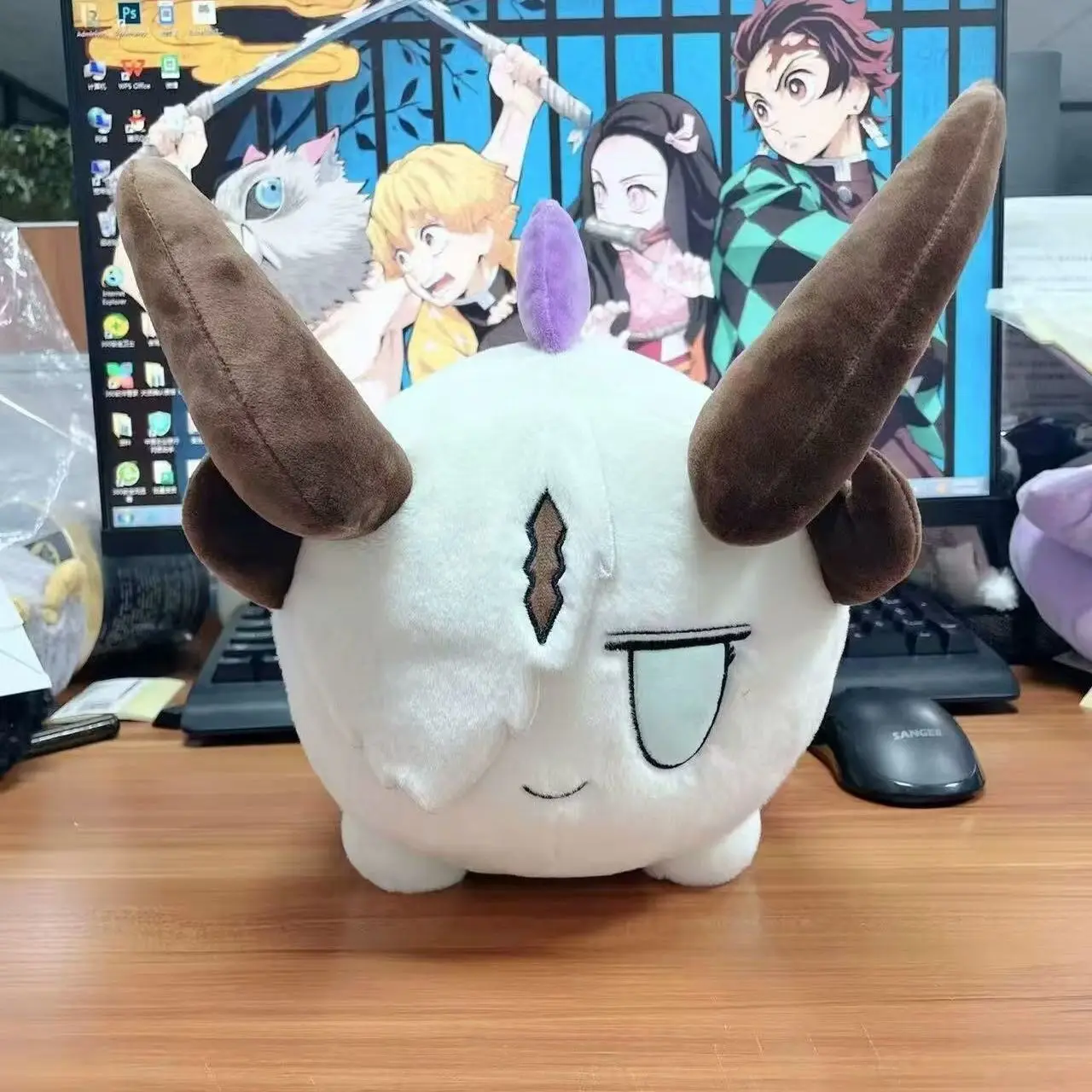 2027 New Arknights Eblana Necrass  Bubble 35CM Kawaii Cartoon cotton Anime Plush Room Decoration Birthday Gift - view 4