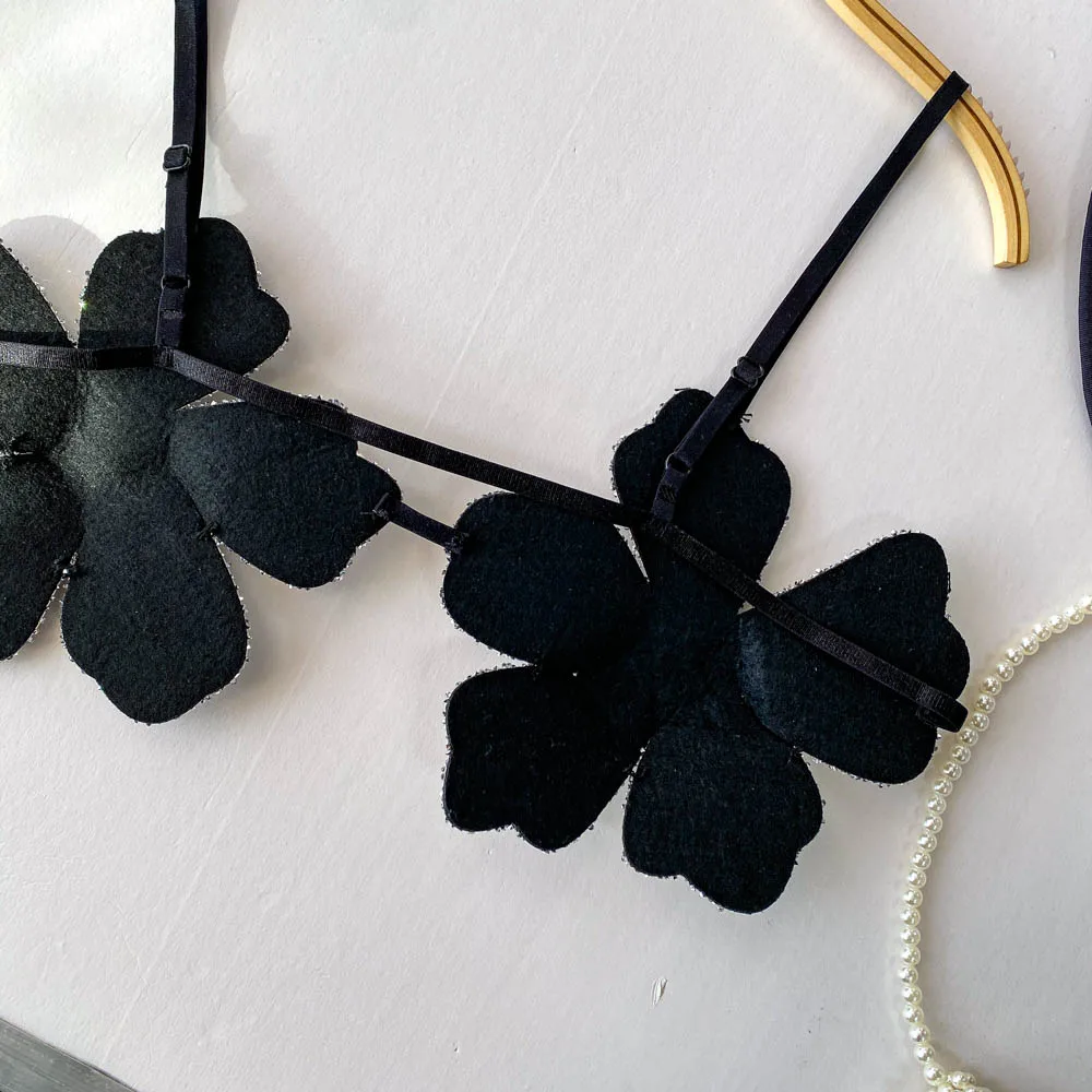 Y2k clothes Flower Shaped Crystal Craft Super Short Top Sexy Girl Bustier vest Birthday Party Body Chain Bra summer Tank top