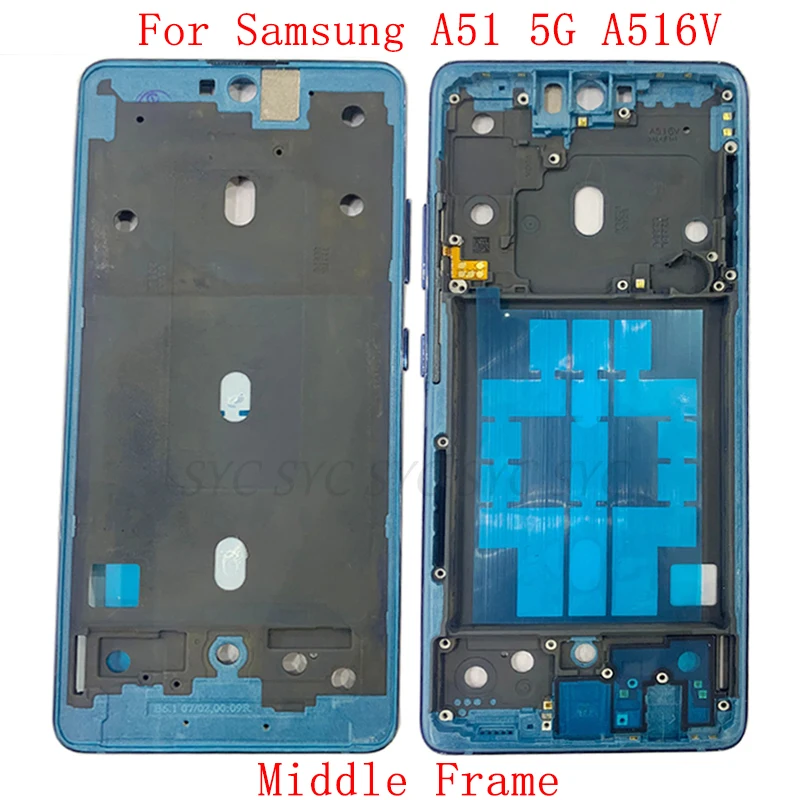 

Middle Frame Housing LCD Bezel Plate Panel Chassis For Samsung A51 5G A516V Phone Metal Fame Replacement Parts