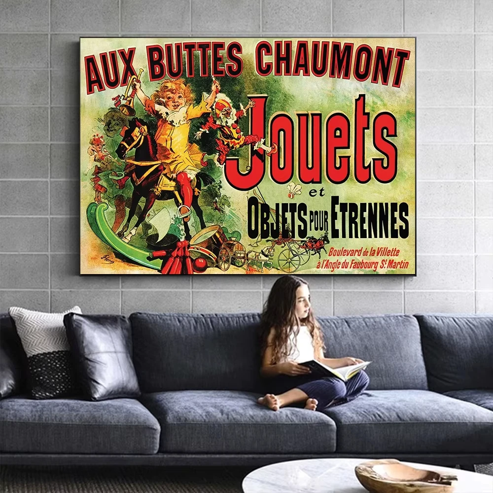 Aux Buttes Chaumont Jouets Poster Friends TV Canvas  Poster and Print Wall Art Picture Cuadros for Living Room