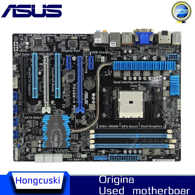 

Used For ASUS F2A85-V PRO original motherboard Socket FM2 DDR3 USB3.0 SATA3 A85X A85 Desktop Motherboard