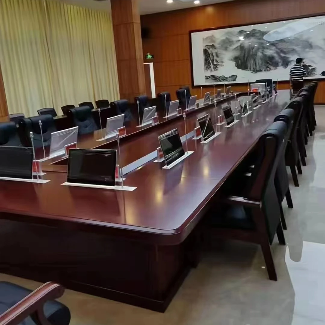 High-End Big Size 20 Person Moderne Houten Conferentievergadertafel Voor De Overheid