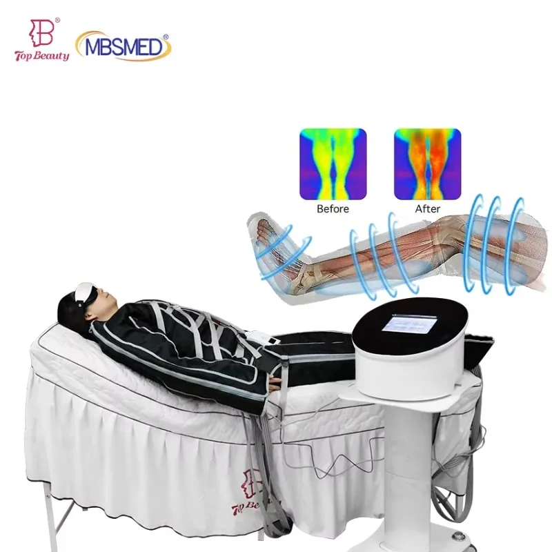 3 in 1 Professional  Lymphatic Drainage Air Pressure Ems Infrared Therapy Air  Suit Machine