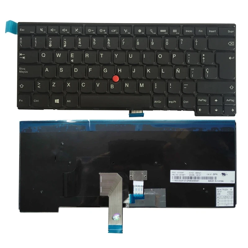 

Spanish Backlit Keyboard for Lenovo Thinkpad L440 L450 L460 T431 T431S T440 T440P T440S T450 T450S E431 E440 04Y0871 01AX080