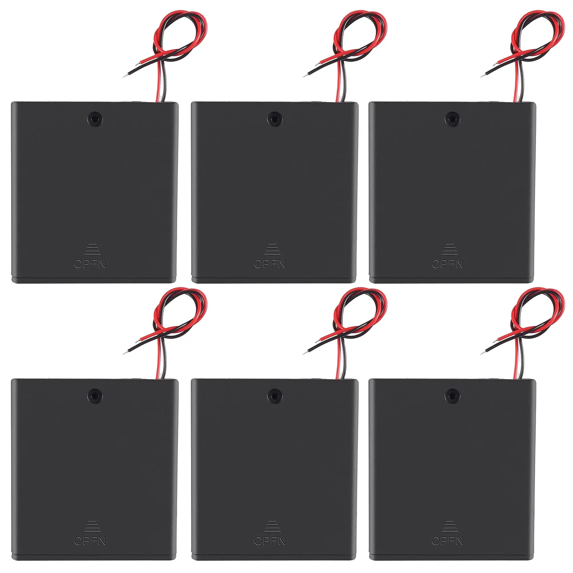 4 AA Battery Holders with Switch and Leads, 6V Battery Compartment with On/Off Switch for Convenient Power Management 6 Pcs