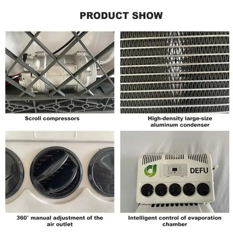 مكيفات هواء أوتوماتيكية لوقوف السيارات على السطح، مجموعة 12 فولت 24 فولت لشاحنة فان