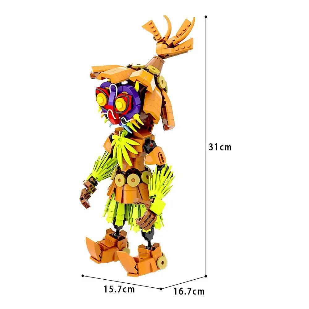 Moc Ancient Tribe Savage Majora\'s Mask Blocks Game Anime Character Mask Building Blocks for Children Creative Gifts Boys Gifts