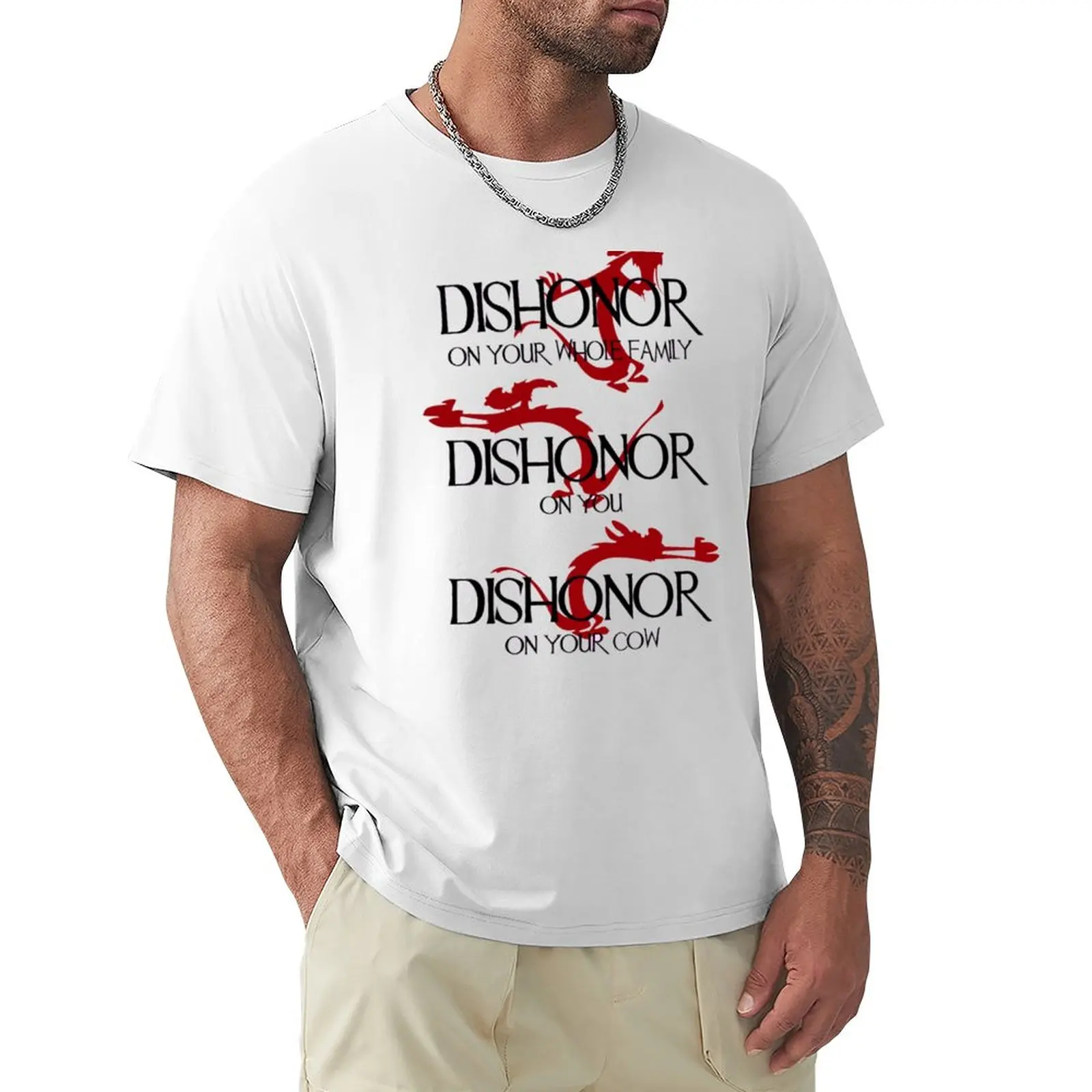 

Mushu Dishonor On You 1 T-Shirt cute tops Blouse t shirts for men graphic