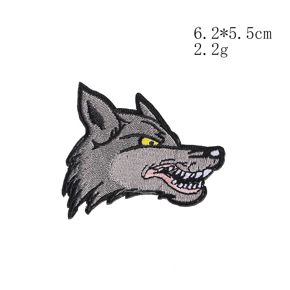 Wolfs-, Tiger- und Husky-Stickerei-Patch-Set zum Aufbügeln oder Aufnähen für Jeansjacken, Rucksäcke, amerikanischer Vintage-Stil, Tier-Abzeichen, Geschenk – Detail 7
