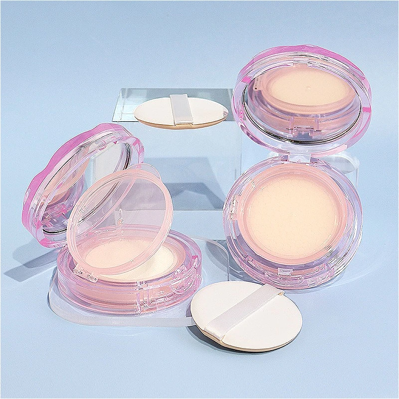 12g Pink Empty BB Cream Compact with Puff & Sponge Clip, Refillable Cushion Case for Foundation & Concealer
