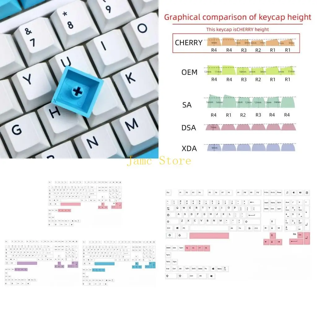 

LX0B Cherry Profile Keycaps PBT Dye Sublimation Set for Mechanical Gaming Keyboard