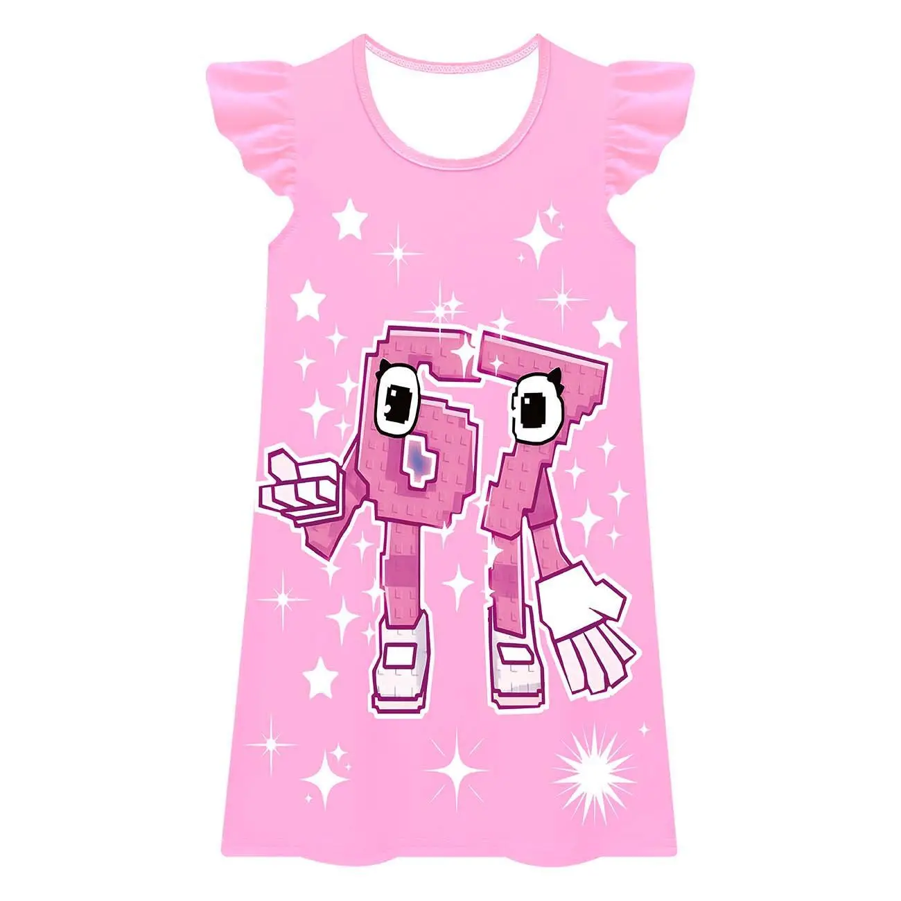 Платье для девочек, модная пижама 67, одежда с принтом Brainrot для No. 67 платья для девочек, детская одежда с героями мультфильмов «Шесть семи»