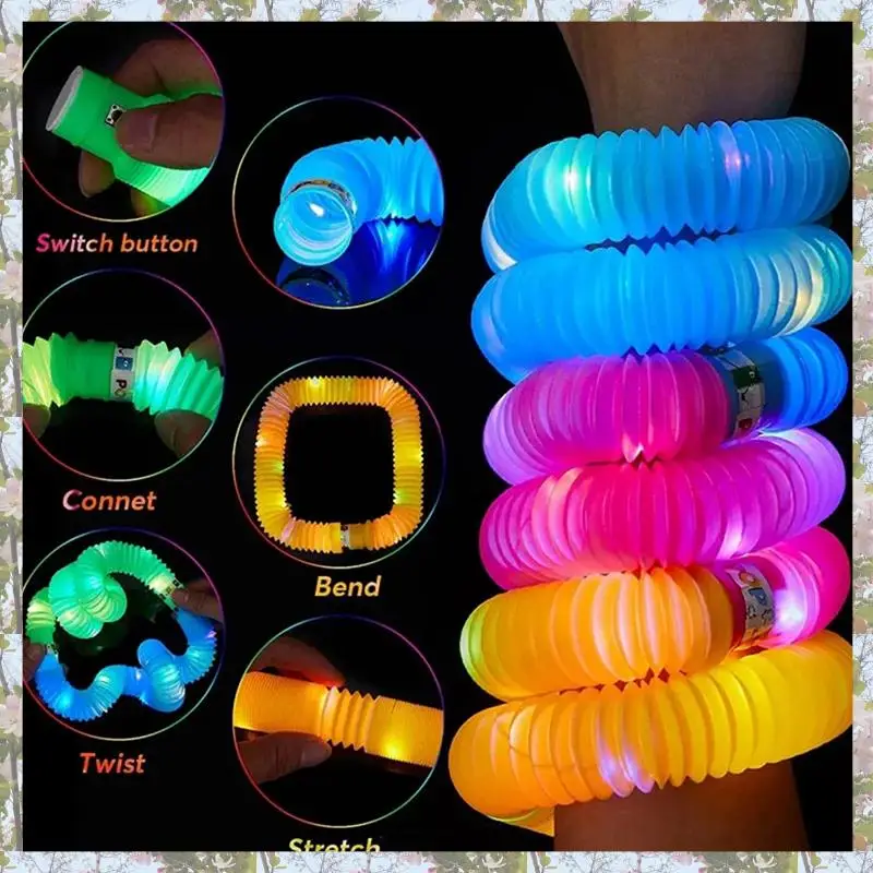 

X18A-2.9Cm Light-Emitting Tube Decompression Light-Emitting Telescopic Tube LED Light Water Pipe Color Box