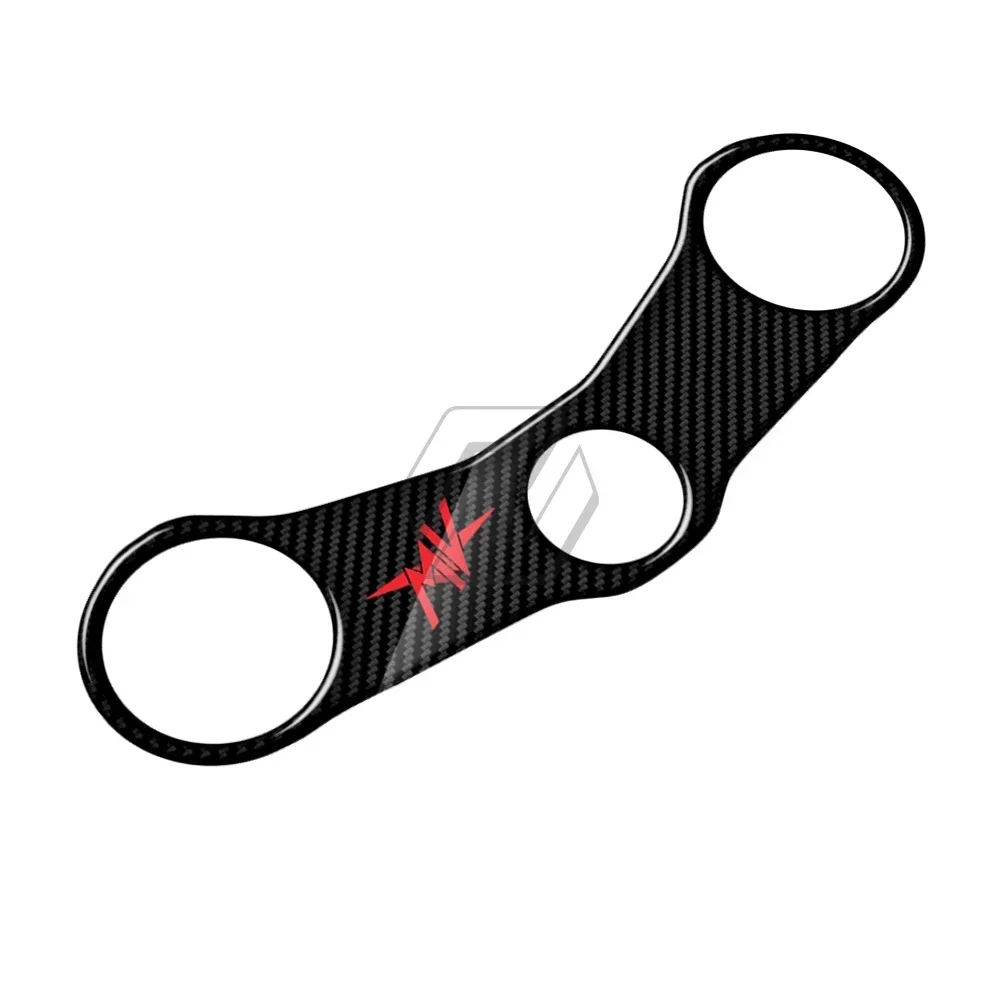 Untuk MV Agusta F4 Model 2000-2006 Stiker Garpu Depan Sepeda Motor 3D Stiker Sepeda Motor Pembela Triple Yoke Atas Tampilan Karbon