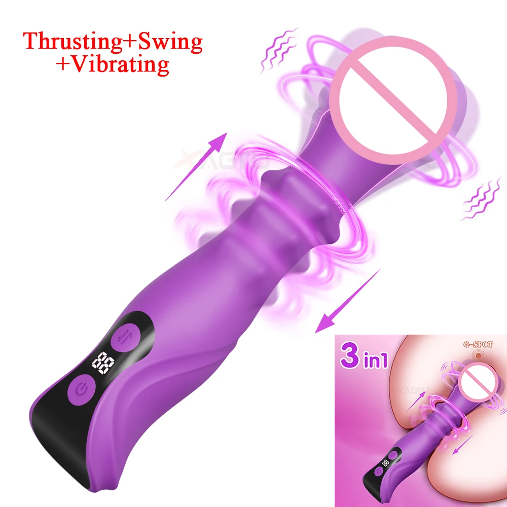 Rabbit Vibrator Mit Teleskop-stoßfunktion Für Damen_voghion.com