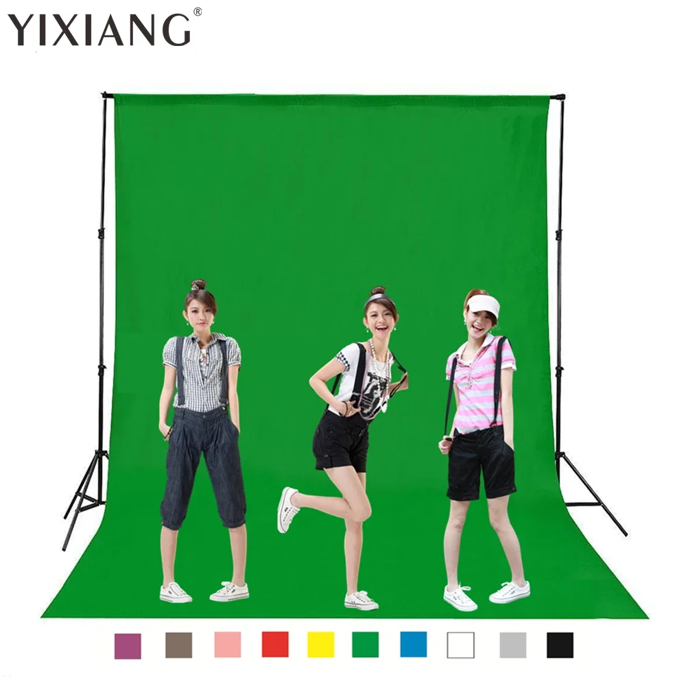 1.6*3M/5 x 10FT DIY Length Photography Studio Non-woven Backdrop Background Screen 5 Colors Black White Green Gray blue