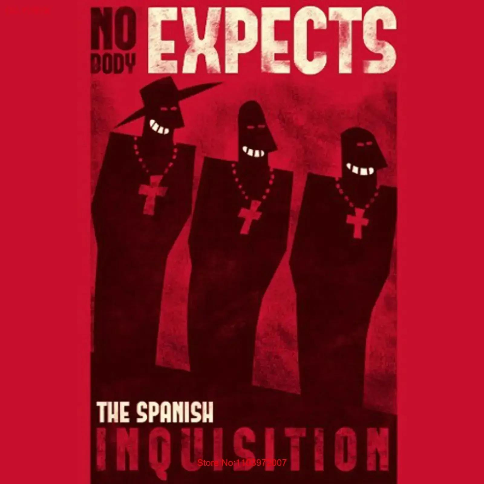 T-shirt MONTY PYTHON's Flying Circus Nobody Expects Them, INQUISITION ESPAGNOLE, nouveau t-shirt vintage avec graphique délavé, vêtements de créateur doux