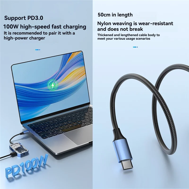 

AY14 -4 In 1 Transparent Usb C Hub Usb Splitter Type C Hub For Laptops Pc Accessories Docking Station Hub Usb3.0 Rj45