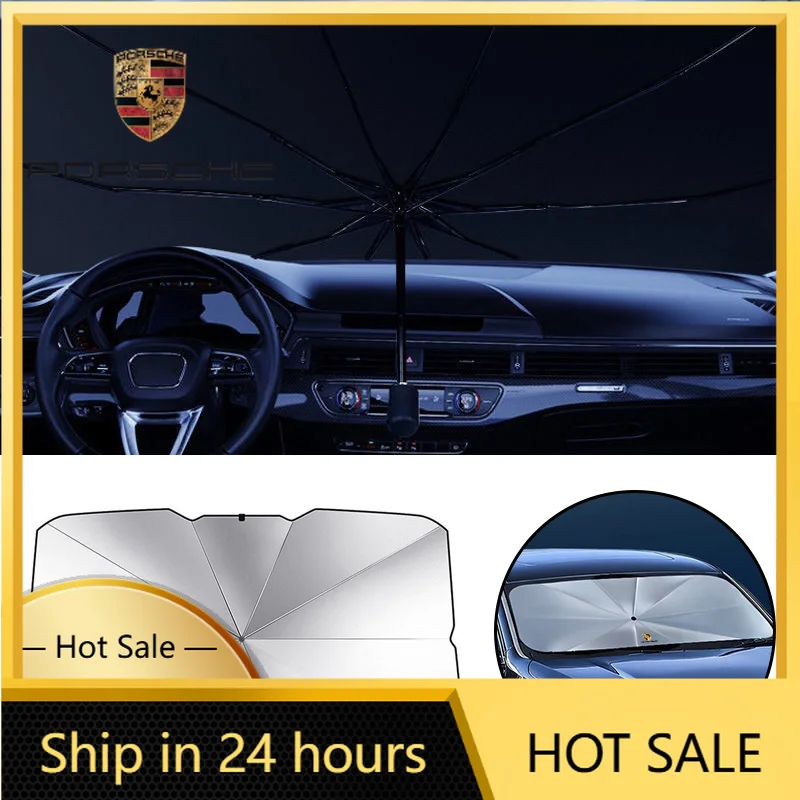 

For Porsche Cayenne Panamera Macan 911 Car Windshield Sun Shade Cover Sun Protector Umbrella For Porsche Cayenne Panamera Macan