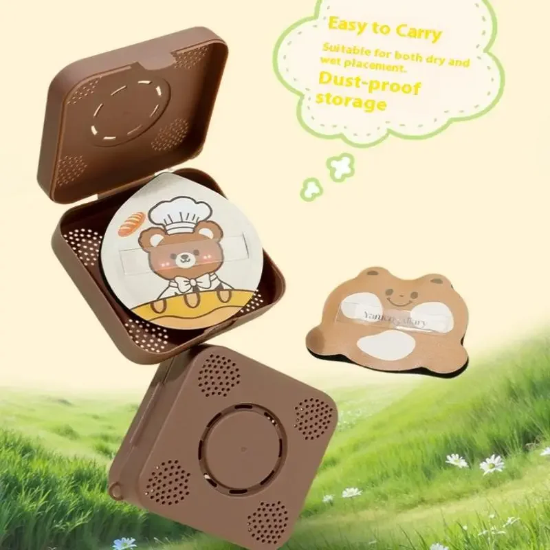 Applicateur de maquillage bouffant de poudre de pain Ultra doux, 2 pièces, bâtons pour la peau, sans perte de poudre, Double face, utilisation humide et sèche avec boîte de rangement