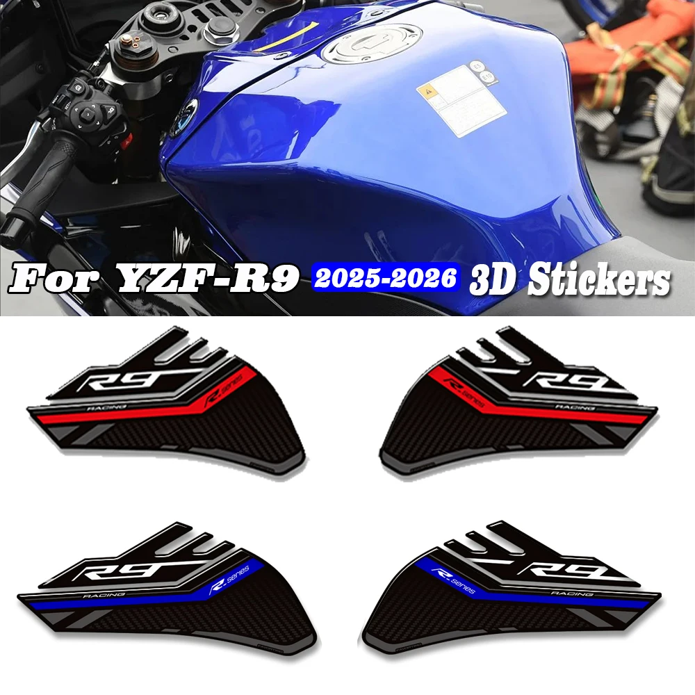 

Tank Pad TankPad Cap Grips Gas Fuel Kit Knee Stickers Decals Protection 2025 2026 Motorcycle For Yamaha YZF-R9 YZFR9 YZF R9