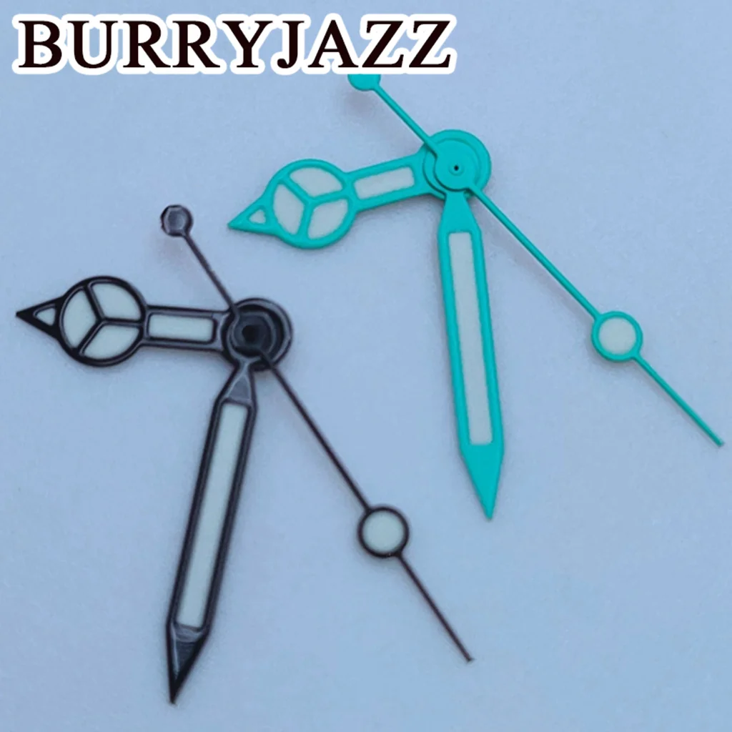 BURRYJAZZ NH35 NH36 NH38 7S26 7S36 4R35 4R36 Watch Hands Black Blue Silver Rose Gold Gold Red Green Hands Green Luminous