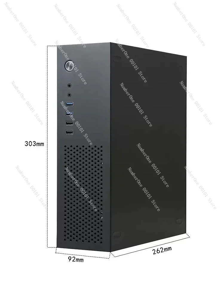 SKTC A10 mini desktop computer htpc unique display matx board small 1u power host mini chassis shell