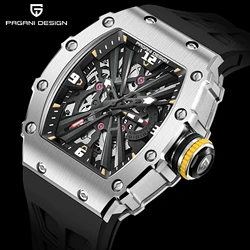 PAGANI DESIGN 2024 New Top Men's Sports Quartz Watches Sapphire Stainless Steel Skeletonized Waterproof Clock Reloj hombre